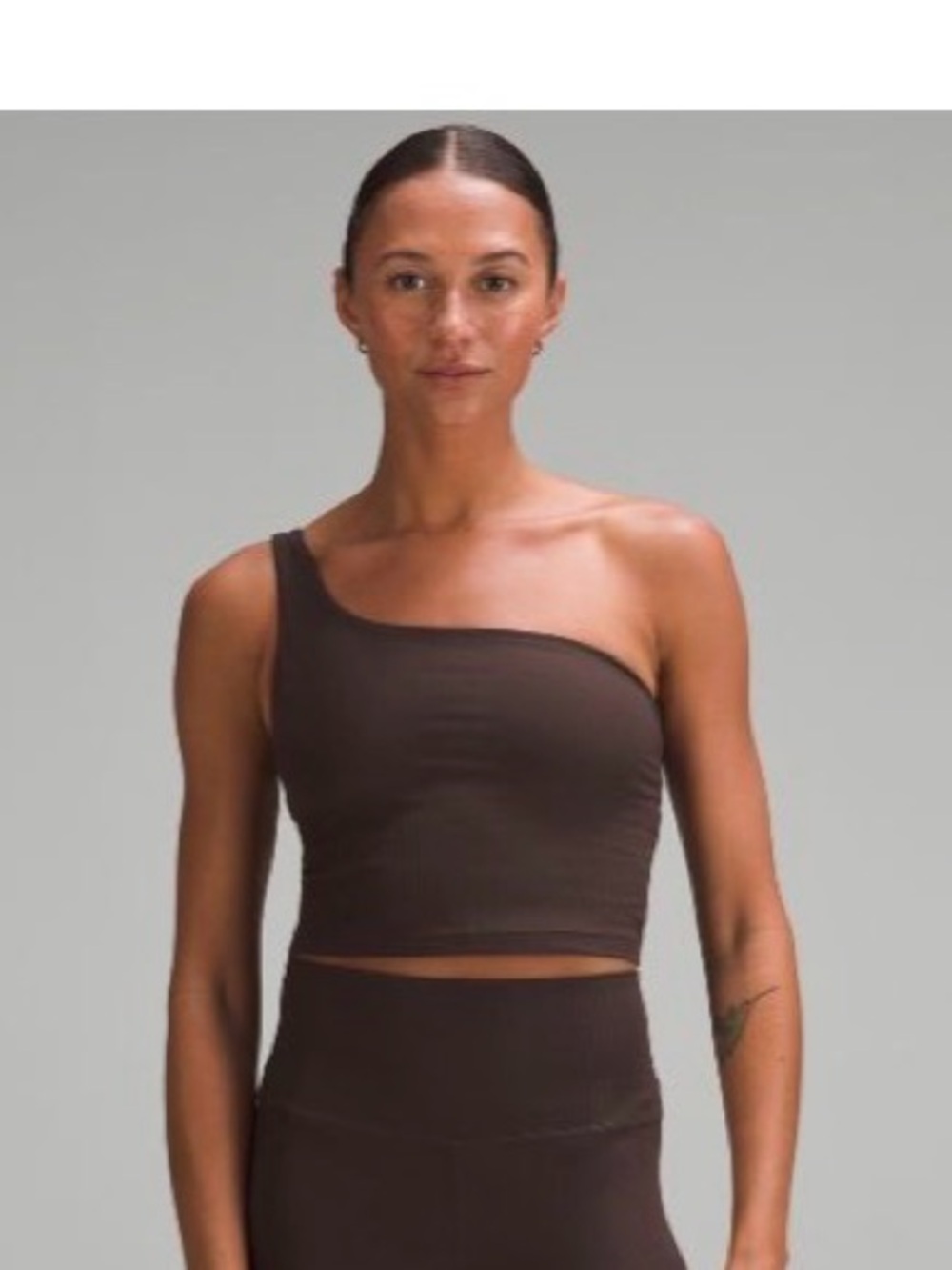 lululemon athletica Ribbed Nulu Asymmetrical Tank Top - Espresso